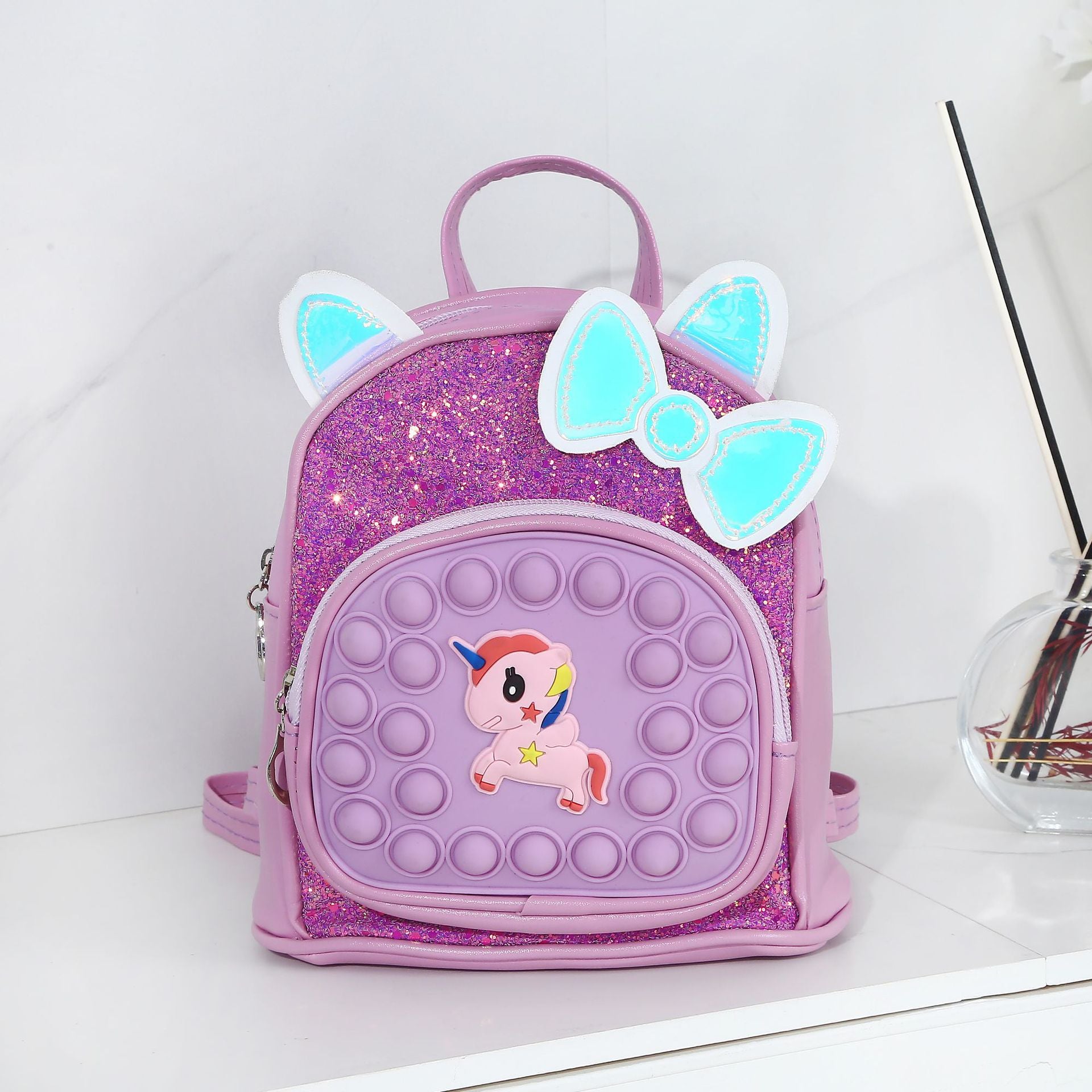 Niños al por mayor Silicone Cartoon linda bolso escolar